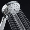 AquaSpa High Pressure 6-setting Luxury Handheld Shower Head – Extra Long 6 Foot Stainless Steel Hose – Anti Clog Jets – Anti Slip Grip – Top US Brand – Includes Extra Wall Bracket – Chrome Finish