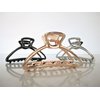 Generic Rose gold silver or dark silver tone metal hair claw clip Set B (Primary color: Silver), 1 Count (Pack of 1)