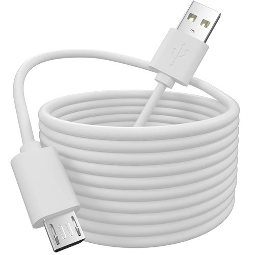 SCOVEE 20FT Long USB Power Extension Cable for WyzeCam,WyzeCam Pan,YI Camera,NestCam Indoor,Netvue,KasaCam Indoor,Furbo Dog,Blink,Cloud Cam,USB to Micro USB Charging Charger Cord for Security Camera