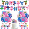 Stitch Party Decorations, Stitch Birthday Supplies including Stitch Birthday banners, balloons, Cake Toppers for Stitch Birthday Party Decorations