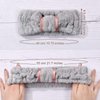 WILLBOND 4 Pack Microfiber Headbands Spa Facial Headbands Makeup Headbands Elastic Terry Cloth Head Wrap for Women Girls Washing Face Makeup Shower Yoga Sports (Pink, Green, White and Grey)