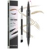 2-Tip Eyebrow Pen, Eyebrow Pencil Dual-Ended Microblading Eyebrow Pen with Micro Fork Tip and Precise Brush-Tip, Natural Hair-Like Brows Waterproof and Long Lasting for All Day (01# Light Brown)