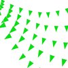 Consummate 100 Feet Green Pennant Banners Flags String Hanging Triangle Bunting Flags for Grand Opening,Kids Birthday,Party Decorations,60 PCS