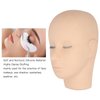Lash Mannequin Head, 3 Layers Silicone Eyelash Mannequin Head with Eyelids, Eyelash Extension Makeup Practice Training Mannequin Doll Face Head for Lash Extension