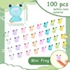 dsooldre 100 Pcs Luminous Mini Resin Frogs Miniature Frogs Figurines Tiny Frog Decor for Fairy Garden, Dollhouse and Landscape Accessories Christmas Birthday Party Decorations Gorgeous Party.