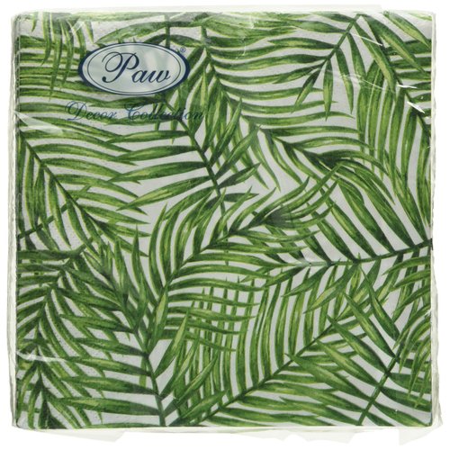Luncheon Floral Napkins 40pcs 13"x13" | Decorative Napkins Tropical Green Palm Leaves