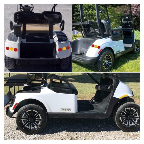 10L0L Golf Cart Reflective Stickers (Dots) Reflex Reflector Strips for Yamaha EzGo Club Car