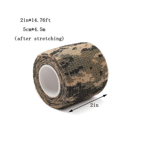 12 Pack Self Adhesive Bandage Wrap, Camouflage Cohesive Tape (Light Green