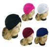 5 Women Stretchy Turban Chemo Cap Bennie Head Wrap Headwear (5 REG)