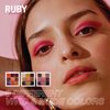 Ruby Kisses Eyeshadow Palette Highly Pigmented Eye Makeup 9 Shades Matte Shimmer Metallic Eyeshadow Palette (Red Velvet)