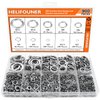 900 Pieces 304 Stainless Steel Spring Lock Washers for Screws Bolts, HELIFOUNER Lock Washers Assorted Kit, Stainless Steel Lock Washers, Lock Metal Washers (M2 M2.5 M3 M4 M5 M6 M8 M10 M12)