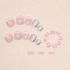 Press on Toenails French Tips Toe Nail Press ons Fake Toe Nails False Toenails Full Cover Acrylic Glue on Toenails with Designs Rhinestones Toe Press on Nails Stick on Toenails for Women Manicure