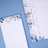Weekly Planner Notepad Tear Off Set of 2 Weekly Calendar Pad 52 Undated To Do List Notepad Sheets Desk Planner Planning Pads Productivity Tracker for Work Goals Notes Schedule Ideas, Floral Blue