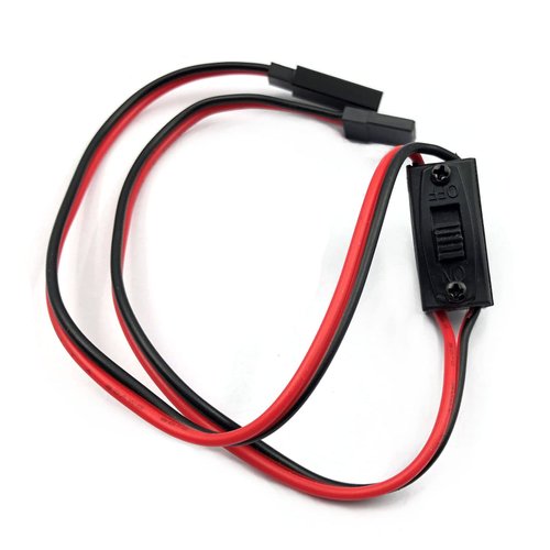 FainWan 2 Pack On/Off Power Switch Battery Receiver JST Connector Compatible with H-S-P RC 1/10 1/8 Car Crawler Buggy Multicopter Airplane -Red