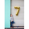 Gold Number 0 Balloon 40 Inch, 0 Balloon Numberfor 10th 20th 30th 40th 50th 60th Birthday Decorations, Gold Party Supplies for Men Women