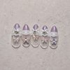 Rhinestone Butterfly Nail Stickers - Diowino Shell Light Purple Butterfly Relief Nail Decals Japanese Style Retro Crystal Rhinestone Butterfly Aurora Nail Art Sticker 5D Back Adhesive Nail Accessories