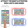Wolmund Toy Learning Play Cell Phone with 8 Functions and Dazzling Lights Interactive Toy for Toddler Baby Kids Boys Girls, White