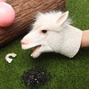 Yolococa Alpaca Hand Puppet Realistic Latex Soft Animal Toy Storytelling Role Play Party Supplies for Kids