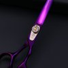 Purple Dragon 6.0" Professional Kids Saftey Round Head Hair Cutting Scissors and Thinning Shears for Young Mother(Purple)