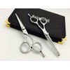 5.5" Professional Barber Razor Edge Powder Coated Hair Cutting and Texturizing Shears Scissors Set