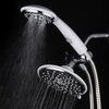 HotelSpa 30-Setting Ultra-Luxury 3 Way Rainfall Shower-Head/Handheld Shower Combo with Patented ON/OFF Pause Switch (Dual White/Chrome Finish)