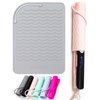 ANGENIL Silicone Heat Mat for Hair Tools - Flat Iron and Curling Iron Pad, Heat-Resistant Travel Case, 9" x 6.5"