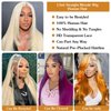 Resore 613 13x6 Lace Front Wig Human Hair 200 Density Straight Blonde Lace Front Wigs Human Hair 28 Inch Full & Thick 613 HD Lace Frontal Wig Human Hair Pre Plucked with Baby Hair for Women