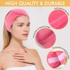 SINLAND Spa Headband for Women 3 Counts Adjustable Makeup Hair Band with Magic Tape,Head Wrap for Face Care, Makeup and Sports