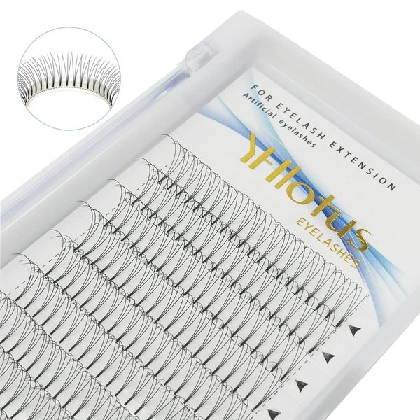 Premade Fans Eyelash Extensions 3D 4D 5D 6D 7D 8D Thickness 0.07 C/D Curl Natural Eyelashes Short Stem Russian Volume Fans Lash Extensions Supplies (15mm, 3D-0.07-C)