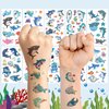Baby Shark Temporary Tattoos Sticker 10 sheets Cute Sea Shark Tattoo Stickers for Party Supplies, Waterproof Tattoos