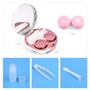 cauyuan Contact Lens Case，Portable Travel Contact Lens Box with Mirror Tweezers Remover Tool Solution Bottle for Travel & Home