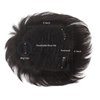 WeKen Short Toupee for Men Hair Topper Wig Clip in Crown Hair Extensions Mens Hair Piece for Covering White Loss Hair Daily Wear