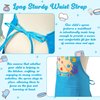 Kid Apron and Chef Hat Set - R HORSE 2Pcs Adjustable Children Blue Artist Kitchen Apron, Dress up Role Play Chef Toy Cooking Baking Painting and Training Kits Funny Birthday for Kids