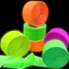 420feet Blacklight Party Streamer Decorations 4 Rolls Glow Crepe Paper UV Reactive Fluorescent Neon Paper Streamers Glow Party Supplies and Decorations for Wedding, Birthday, Neon Party, Fiesta Party