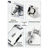 I-EASYDWW Keyed Hasp Locks, Cabinet Locks, Twist Knob Keyed Locking Hasp for Cabinet Small Door, Zinc Alloy with Iron Chrome Plating, with Keys and Screws, Silver, 2.5 Inches
