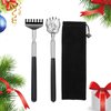 Foxgor Unique 2 Pack Back Scratcher with Gift Bag - Premium Portable Metal Stainless Steel Telescoping Massage Tool - Gift for Men Women1