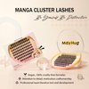 Mayhug Lash Clusters 88 Pcs Cluster Eyelash Extensions Anime Lashes D Curl False Eyelashes Fluffy Lashes Wispy DIY Lash Extensions at Home (Sparky,Mix8-16mm)