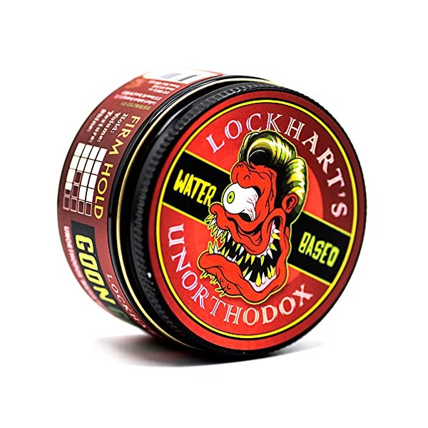 Lockhart's Unorthodox Water-Based Goon Grease Firm Hold Hair Pomade, High Shine (3.7 oz.)