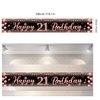 21st birthday decorations for her, 21st birthday rose gold& black Yard Sign Banner for Women 21st Birthday Party Supplies.