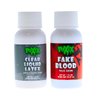TOXIX Liquid Latex and Fake Blood Kit, 1 fl oz each, Clear Latex and Realistic Red Blood for Special Effects, Halloween Costumes, Scars, Wrinkles, Wounds, Bites