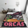 Just A Girl Who Loves Orcas Blanket Cute Orcas Decor Throw Blanket Gifts for Girls Boys Orcas Lover Super Warm Soft Plush Lightweight Fleece Flannel Bedding Blanket for Kids Adult Men Women 50"X40"