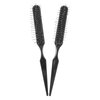 Wire Hair Brush 2pcs Detangling Steel Bristle Hair Brush Tail Scalp Teasing Massage Comb Backcombing Wig Rat Scalp Comb