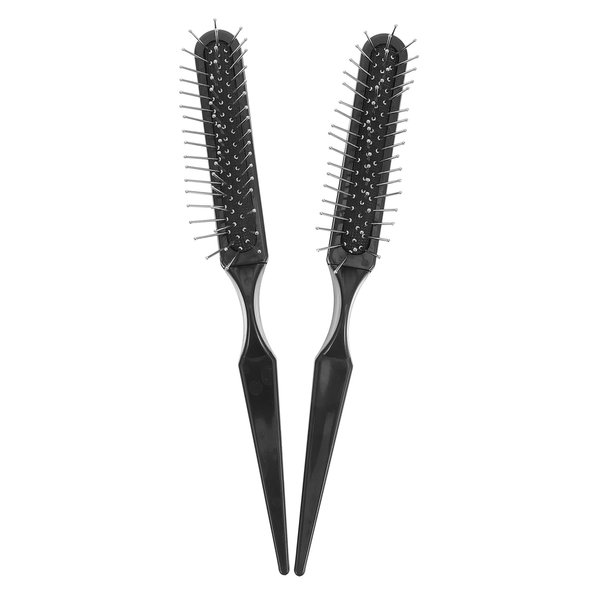 Wire Hair Brush 2pcs Detangling Steel Bristle Hair Brush Tail Scalp Teasing Massage Comb Backcombing Wig Rat Scalp Comb