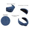 YETASI Blue Denim Headbands for Women Jean Knotted Headband for Women Made of Non Slip Material. Blue Headband is Trendy Top Knot