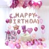 Rose Gold Happy Birthday Balloons Banner,16 Inch Mylar Foil Letters Sign,Reusable Balloons for Women, Men, Boys & Girls Birthday Decorations Party Supplies