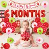 Sursurprise Strawberry Half Birthday Decorations, It’s My 1/2 Birthday Banner, Strawberry 6 Months Balloons, 1/2 Birthday Cake Topper for Girls 1/2 Birthday Party Supplies