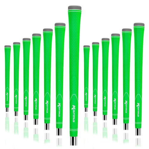 Karma Neion II Green Golf Grips for Men (13 Pack), Standard Size