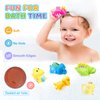 Color Changing No Hole Bath Toys for Kids Toddlers, Color Change Dinosaur Animal Toys with Drying Bag (6 Pack), Baby Bath Toys Water Toys Floating Fish Toys, Dinosaur Toys for Bathtub Pool Christmas