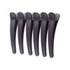 12PCS Matte Black Plastic Metal Alligator Hair Clips Professional Hairdressing Salon Hair Barrettes Duck Bill Teeth Non Slip Clips for Hair Styling and Sectioning (Length -3in)