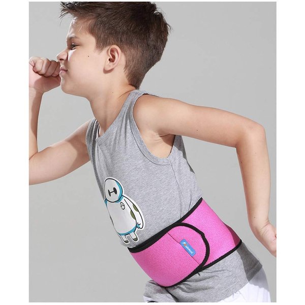 WENDYWU Kids Adjustable Waist Belt Brace Support Ballet Dance Protector Abdominal Band for Back (Rose)